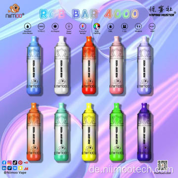 RGB Bar Vape 4000 Puffs